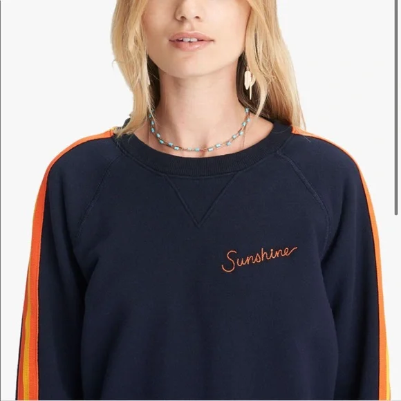 MOTHER The Square (Sweatshirt) in Sunshine - Navy - NWT - Picture 5 of 6